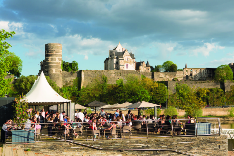 Drink in the breathtaking view of the Château d'Angers over an apéro.