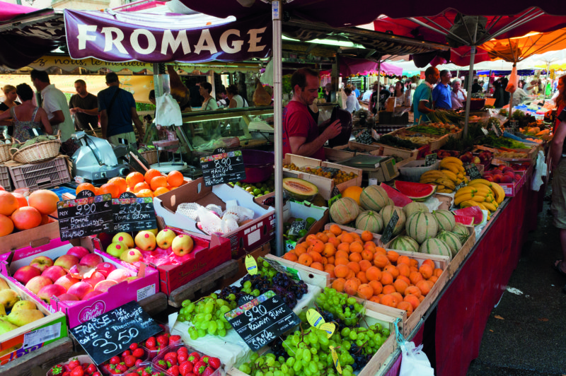 Aix-en-Provence's bountiful market stretches along the Place de Prêcheurs.