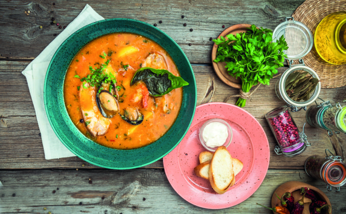 Kick off your gourmet tour with a steaming dish of bouillabaisse laden with soft morsels of fish and heaps of glorious seafood.