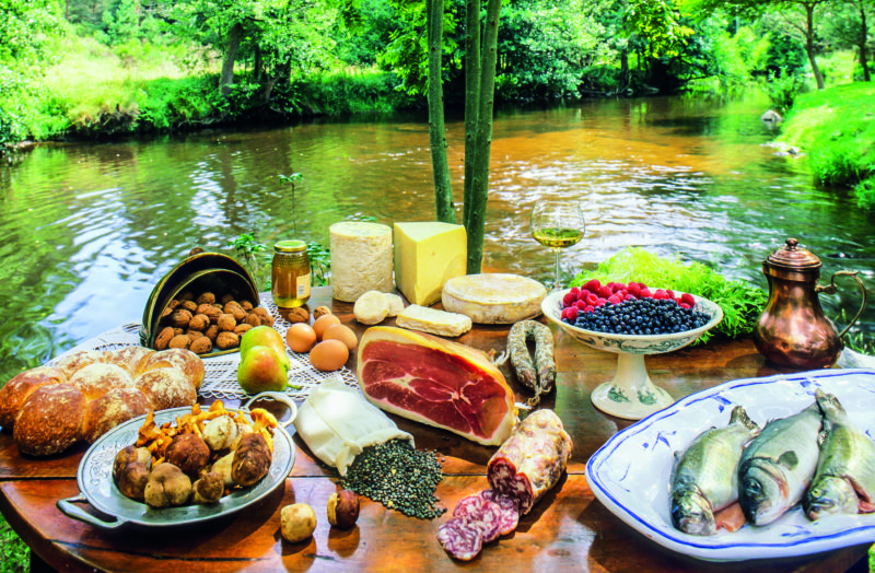 Nuts, cheese galore, charcuterie, juicy fruit… the region is an epicurean paradise.