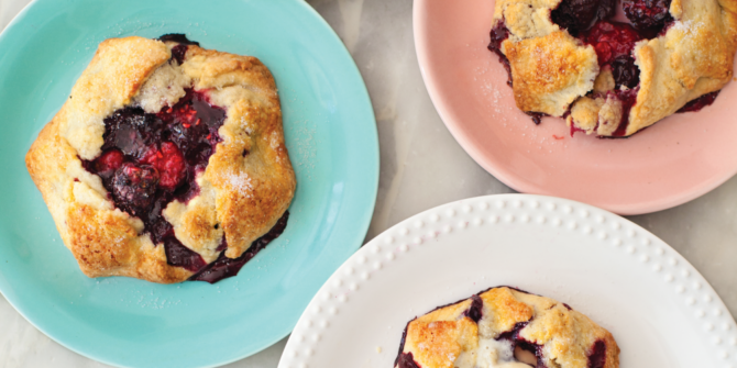 Mixed berry galettes