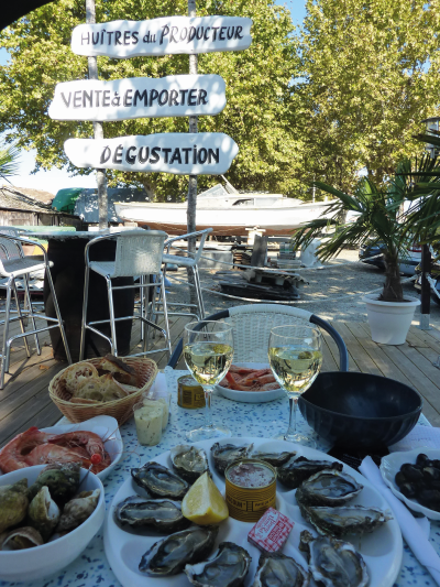 Arcachon Bay, west of Bordeaux, is famous for its oysters. 