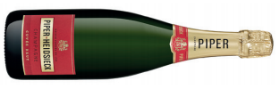 A bottle of piper-heidsieck cuvée brut a champagne with a fruity flavour