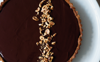 Chocolate hazelnut tart