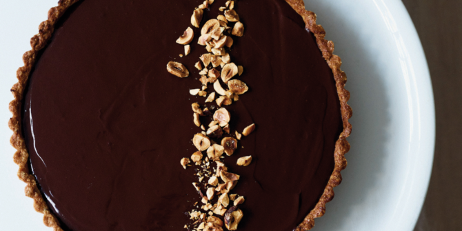 Chocolate hazelnut tart