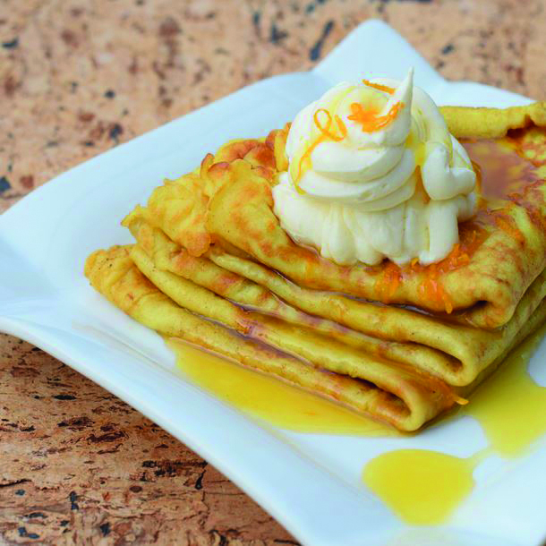 Chantilly on crepes