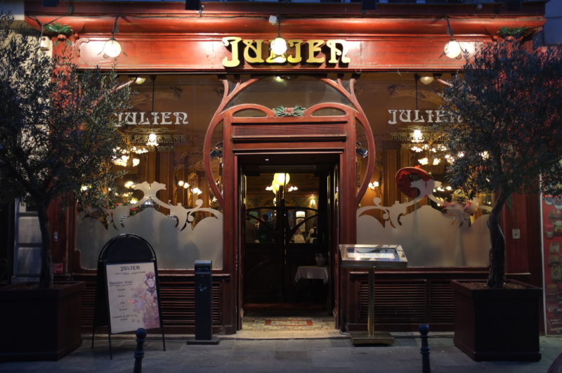 Exterior of chez julien restaurant