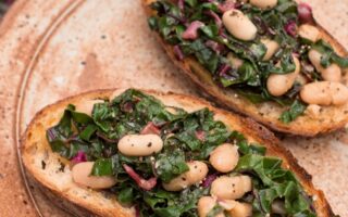 Greens and beans Tartines