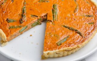 Asparagus & crab tart