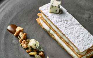 Saint Agur blue cheese mille-feuille