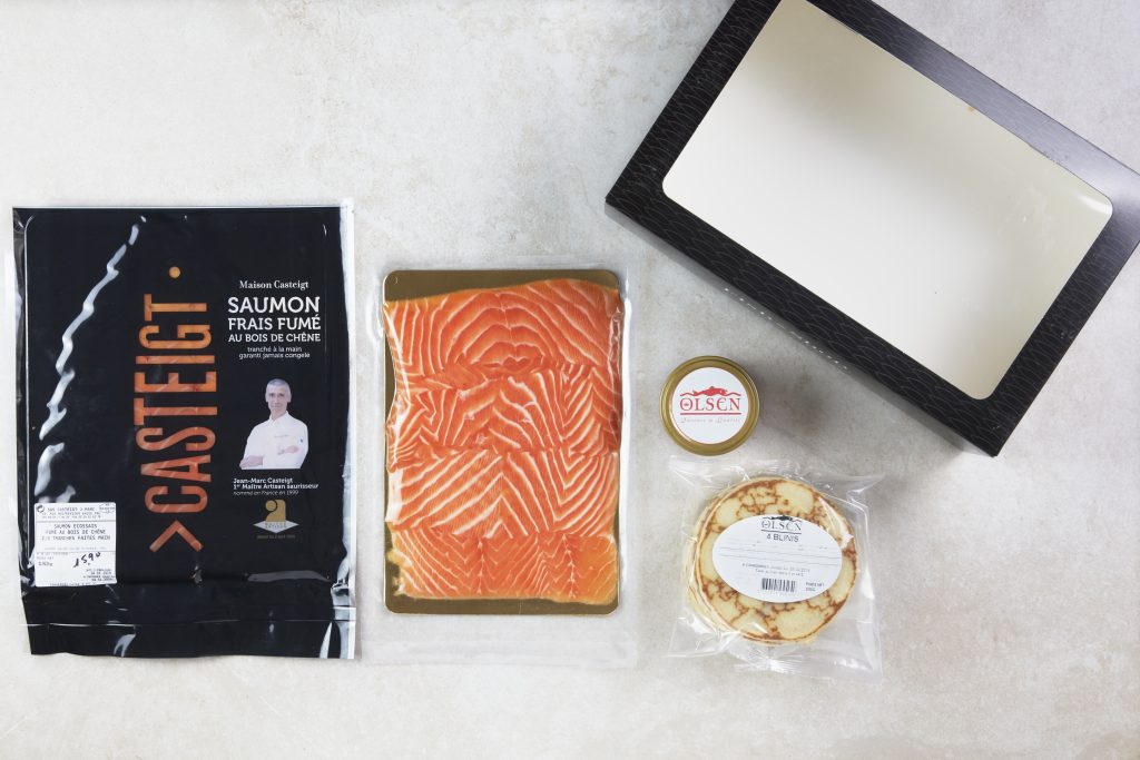 Saumon fish and shop box selection