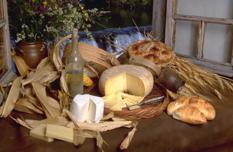 French Basque country cheese board