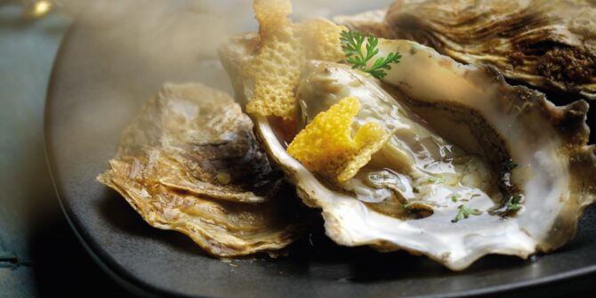 Hot oysters with Beaufort cheese… the perfect festive amuse-bouche