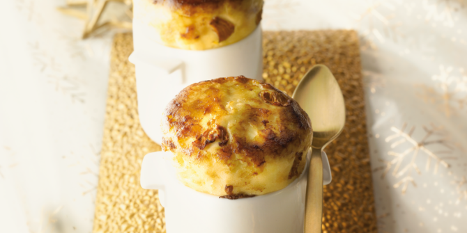 Girolles and Beaufort soufflé