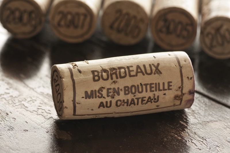 Bordeaux wine bottle