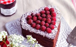 Le gâteau coeur au chocolat