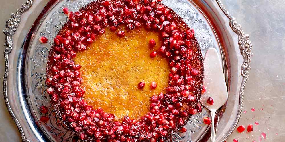 Clementine and pomegranate cake