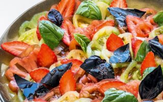 Heirloom tomato and strawberry salad