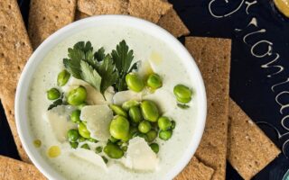 Broad bean and pea dip