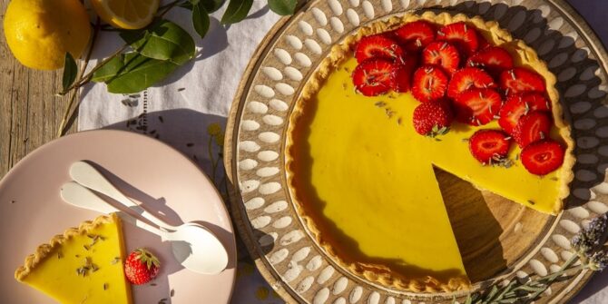 Strawberry and lemon tart