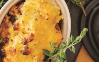 Venison Parmentier with parsnip purée