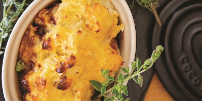 Venison Parmentier with parsnip purée