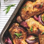 Baked chicken and peaches recipe