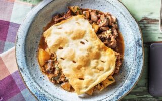 Coq au vin-style pie