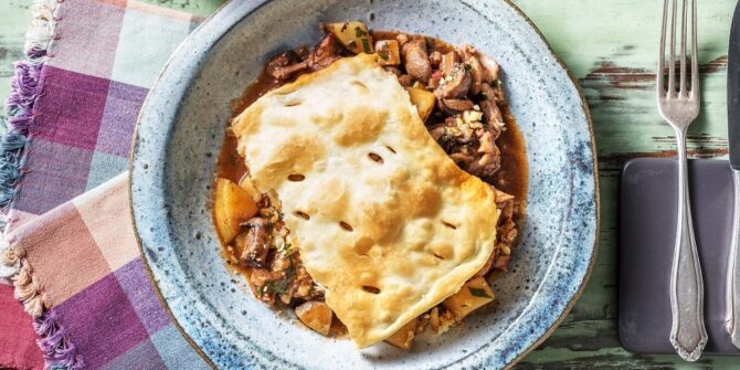 Coq au vin-style pie