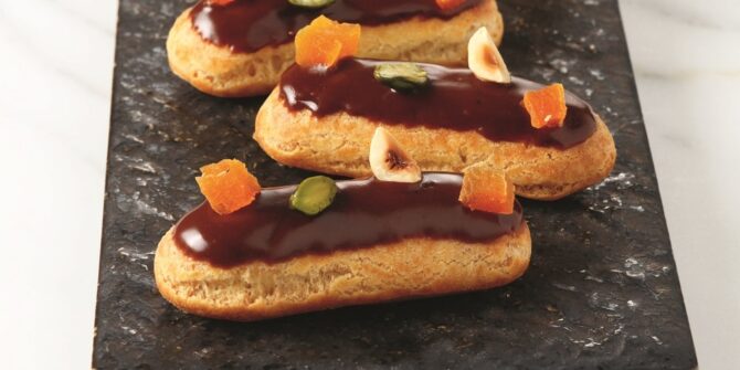 Chocolate bark éclairs