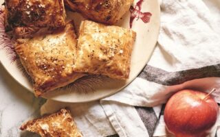 Apple, brie, and caramelized onion turnovers
