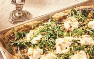White truffle-flavoured zucchini tart