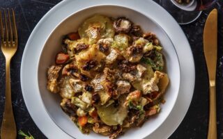 Camembert and truffle hot pot