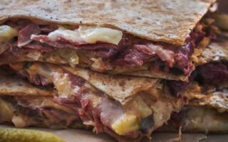Reuben wrap with Comté