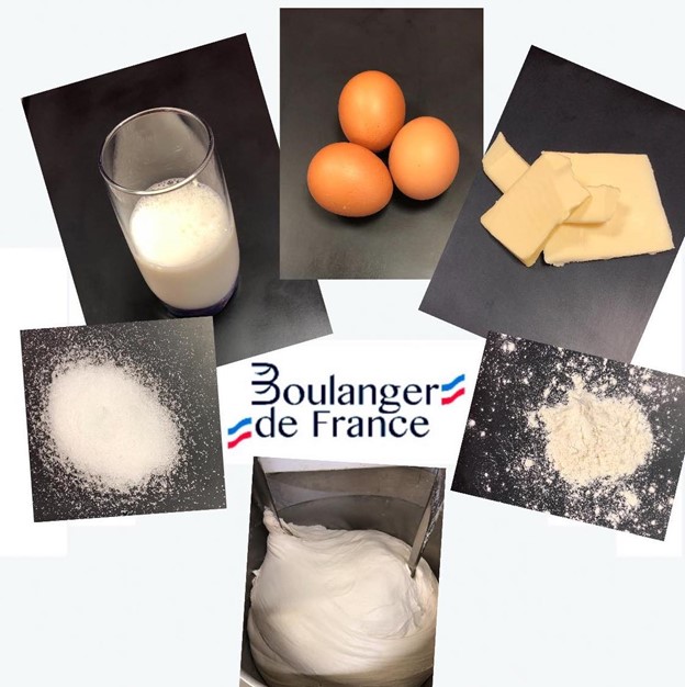 Ingredients to make French bread