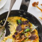 Flat chanterelle omelette