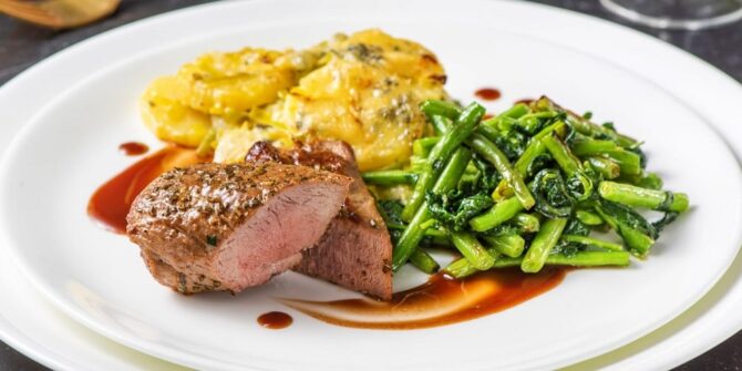 Rosemary scented lamb loin