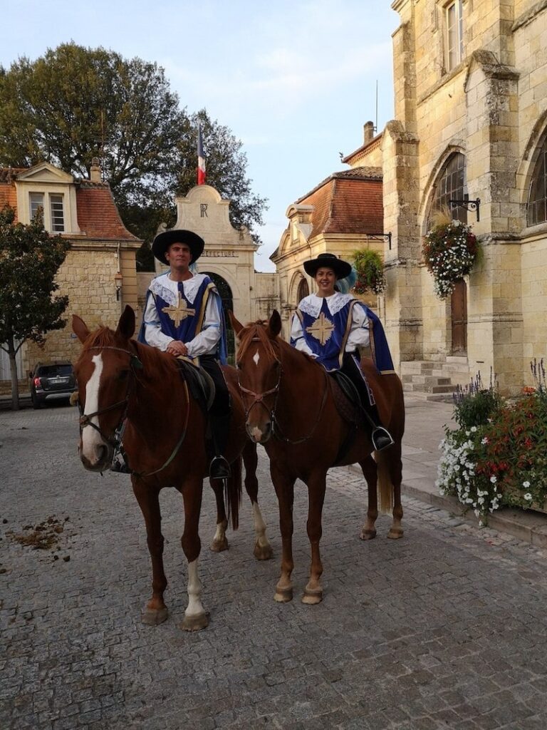 At the Grand Chapitre in Condom each September, the musketeers on horses welcome guests