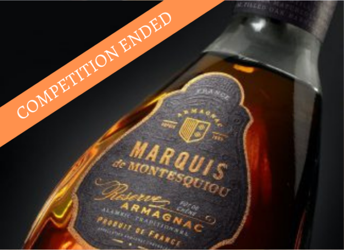 Win a bottle of Marquis de Montesquiou’s Marquis Armagnac (UK entrants)