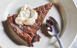 Baked chocolate mousse