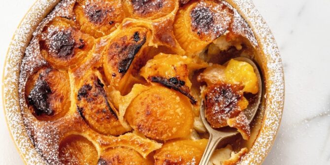 Yellow plum clafoutis