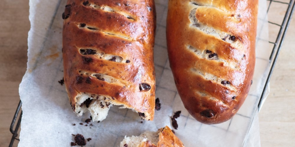 Vienna bread with chocolate chips