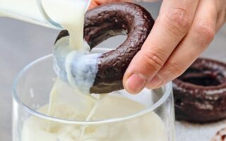 Chocolate and raspberry donuts