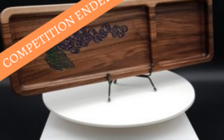 Win a walnut aperitif serving tray by Creations en Bois, Cotignac