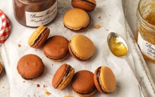 Chocolate & orange macarons