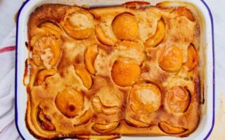 Maple apricot clafoutis