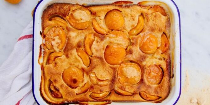 Maple apricot clafoutis