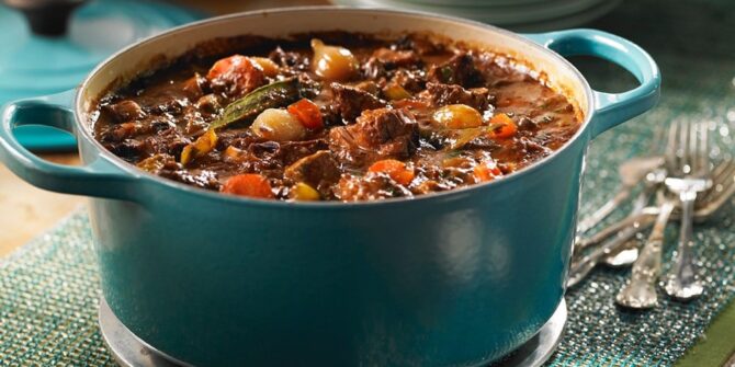 Maple venison bourguignon