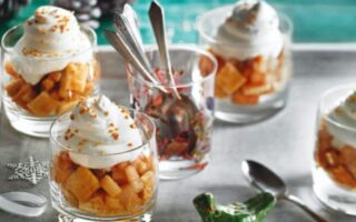 Maple and pear mini-parfaits
