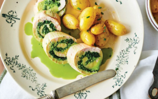 Chicken and spinach roulade
